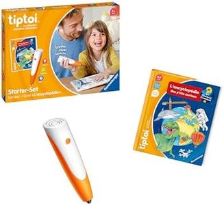 Ravensburger - tiptoi® - Starter Set - Lecteur + Livre 'L'encyclopédie des p'tits curieux' - Jeu éducatif électronique, sans écran - Dès 4 ans - version française - 00176