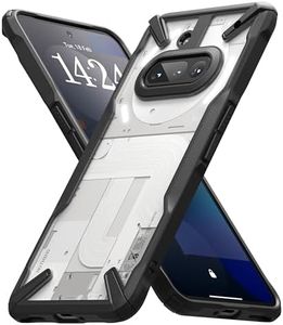 Ringke Fusion-X Compatible with Nothing Phone (3a) Case Back Cover Transparent Hard Back Soft Flexible TPU Bumper Scratch Resistant Shockproof Protection Cover - Black