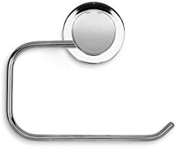 Croydex Stick 'n' Lock Toilet Roll Holder - Durable Chrome Plated, Easy to Clean & Reposition, 5-Year Rust Free Guarantee, Strong Adhesive Toilet Paper Holder - No Drilling Required