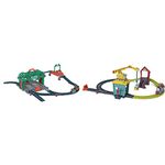 Thomas & Friends Fisher-Price Knapford Station Train Set track with 2 in 1 playset and storage case for preschoolers 3+ & Fisher-Price Thomas and Friends Train Set with Carly the Crane