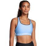 Under Armour Women’s Crossback Mid Impact Sports Bra, (465) Horizon Blue/Midnight Navy/White, Medium