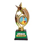 Family Shoping Birthday Gift for Teacher Worlds Best Teacher Trophy Medal Award for Sir Teachers Day Special