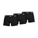 BOSS Hugo Men's 3-Pack Cotton Boxer Brief, Midnight Black, XL