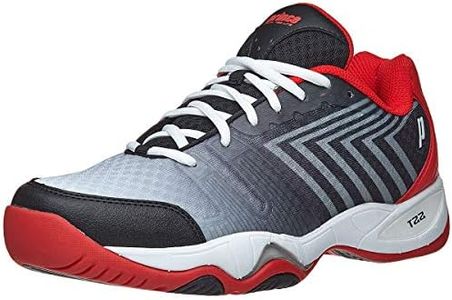 Prince T22 Lite Bk/Wh/Rd Men's Shoe 12.0