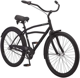 Schwinn Huron Adult Beach Cruiser Bike, Featuring 17-Inch/Medium Steel Step-Over Frames, 3-Speed Drivetrains, Black