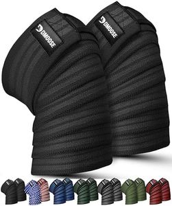 DMoose Knee Wraps for Weightlifting - 78" Length Heavy Duty Knee Straps Pair - Avoid Knee Injury - Provides Joint Stability I Cross Training & WODs I Compression & Elastic Support
