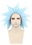 Topcosplay Blue Short Wig for Cosplay Adults Halloween Fancy Dress Parties Wigs