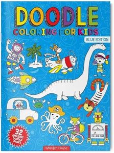 Doodle Coloring For Kids - Blue Edition