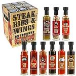 Kimm & Miller BBQ Sauce Gift Set with 9 Authentic Louisiana Steak Sauces, BBQ Rubs, BBQ Marinades & More - Fun Cooking Gifts for Men & Women & Novelty Gifts