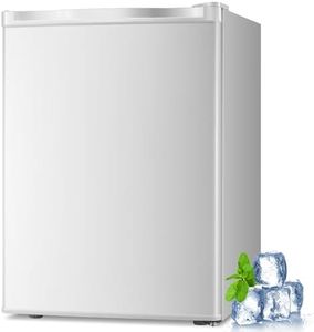 LHRIVER 2.1 Cu.ft Small Upright Freezer, Mini Freezer with Removable Shelves, Adjustable Thermostat, Reversible Door Hinge, Quiet for Home/Office/Dorm/Kitchen, White