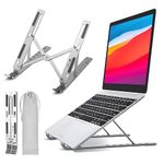 Tygot Portable Laptop Stand with Adjustable Height, Foldable, OverHeating Protection for Laptops & MacBooks (Grey)