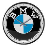 Nostalgic-Art, Retro Wall Clock BMW – Logo – Gift idea for car accessories fans, large Kitchen Decoration, vintage design, Ø 31 cm