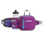 GERIINEER Bumbags with Bottle Holder Waterproof Fanny Packs Plus Size Bum Waist Bag for Dog Walking Climbing Hiking Travel Cycling Outdoor Sport (Purple)