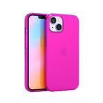 FELONY CASE - iPhone 13/iPhone 14 Neon Pink Clear Protective Case, TPU and Polycarbonate Shock-Absorbing Bright Cover - Crack Proof with a Gloss Finish - Full iPhone Protection