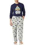 Amazon Essentials Men's Disney Star Wars Marvel Flannel Pajamas Sleep Sets, Star Wars Winter, Large