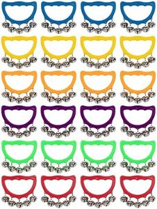 MUSCELL Hand Bells, Noise Makers Christmas Jingle Bells Musical Instruments for Kids / Band / Party Favors 6 Colors 24pcs