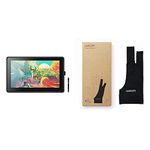 Wacom Cintiq 22 Creative Pen Display including adjustable Stand —for on screen Illustrating and Drawing, with 1920 x 1080 Full HD Display and Pro Pen 2 Pen Precision & Drawing Glove, One Size