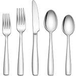 Herogo 18/10 Stainless Steel Cutlery Set, 60-Piece Fancy Flatware Silverware Set for 12, Modern Eating Utensils Tableware Set for Home Restaurant Wedding, Mirror Polished, Dishwasher Safe