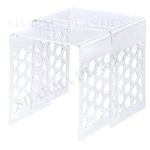 SHARMA PLASTICS Acrylic Honeycomb Nesting Table (Set of 2)