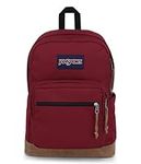 JanSport Right Pack Backpack - Travel, Work, or Laptop Bookbag with Leather Bottom, Russet Red