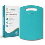 E-COSMOS® Plastic Cutting/Chopping Board for Kitchen, Heavy-Duty & Durable Kitchen Board for Vegetable and Meat Chopping, Anti-Slip Grip, Easy to Clean (Turquoise)