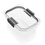 Rubbermaid Brilliance Food Storage Container, Medium Deep, 4.7 Cup, 100% Leak-Proof, Plastic, Clear