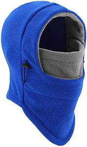 YQXCC Kids Winter Hats Balaclava Ski Mask Windproof Warm Adjustable with Fleece Lining Hat for Boys Girls Blue/Gray