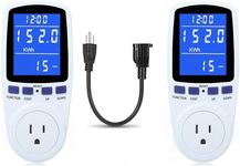 2 Pack Watt Meter Power Meter Plug 