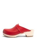 VERKA Women's Wooden Clogs from Sweden, US 7-7.5 - LEDIG [EU 38, Lingonberry]