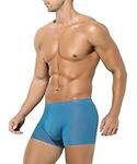 Mauro Kane Mens Modal Underwear Trunks with Pouch Double Sided Breathable Boxer Briefs Seamless Fashion Underpants,BLUE-2-M