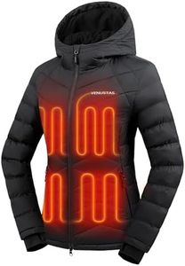 Venustas Women's Quilted Heated Jacket With Battery, Lightweight Heated Coat with Hood For Winter Outdoor