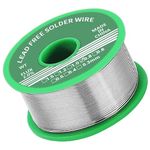 Solder Wire,0.8mm Soldering Wire Lead Free Sn99.3 Cu0.7 with Rosin Core for Electronic Electrical Soldering Components Repair and DIY (20g）