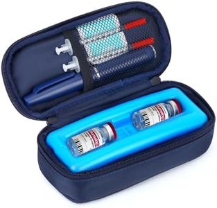 YOUSHARES Insulin Vials Cooler Travel Case - TSA Approved Diabetic Medication Vial Cooling Bag with Protective Ice Brick, Refrigerated Diabetes Supplies Organizer, Small Bottle Carrying Storage