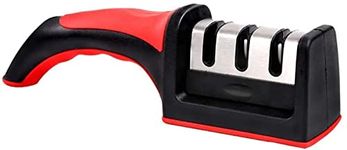 KDR Knife Sharpener Tool, 3 Stages Sharpener with Handle, Chef's Knives Kitchen Accessories to Restore Non-Serrated Knife Blades Quickly, Safely