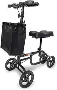 Knee Walker, Knee Scooter for Injuries with Dual Brakes, Basket - Collapsible and Adjustable Scooter, Broken Leg Caddy, Better Alternative to Crutches