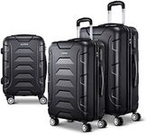 Wanderlite Luggage Set 3pcs Black T