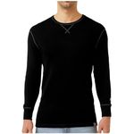 MERIWOOL Men's Merino Wool Heavyweight Baselayer Crew - Black/M