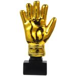 FOMIYES Golden Glove Trophy Gold Trophy Awards Gold Plated Soccer Trophy Resin Soccer Goalkeeper Trophy Party Favor