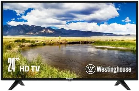 Westinghouse 24 Inch TV, 720p HD LED Small Flat Screen TV with HDMI, USB, VGA, & V-Chip Parental Controls, Non-Smart TV or Monitor for Home, Kitchen, RV Camper, or Office