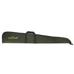 TOURBON Hunting Shotgun Rifle Gun Case Storage Bag with Adjustable Shoulder Strap - Green with Brown Trim (Shotgun)