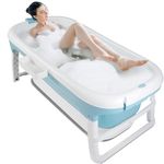 Portable Bathtub Adult, 52'' Foldable Bathtub Oversized, Collapsible Bathtub Adult Size for Kids and Adults