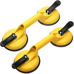 Anukmpa Vacuum Suction Cup Glass Lifter for Glass Tiles Mirror Granite Lifting Dent Remover Gripper Double Claw (2 Pack)