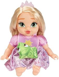 Disney Princess Rapunzel Baby Doll Deluxe with Tiara, Carrier, Plush Friend, Pacifier, Bib & Baby Bottle [Amazon Exclusive]