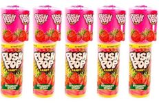 Push Pop Candy Sweet And Refreshing Strawberry Fruit Flavor Powder Each 10gm (Pack Of 5) Imported