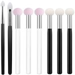 6 Pcs Sponge Makeup Applicator with Handle + 2 Shapes Silicone Lip Mask Brush, 4.5 Inch 2 Color Concealer Makeup Brush, Washable Foundation Brush Makeup Pro Tool for Women's Girls