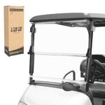 10L0L Golf Cart Folding Clear Windshield for EZGO RXV 2008-up, Fold Down Upgrade Thicker Polycarbonate(PC), Strong Impact and Shatterproof