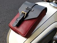 Trip Machine Company Leather Tank Pouch (Cherry Red)