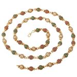 VAMA Fashions One Gram Gold Plated South Indian jewellery Multicolour Ball beads Mala chain necklace for women