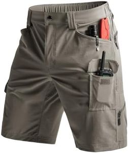 Moosehill Men's Hiking Cargo Shorts Quick Dry Work Shorts for Men Casual Tactical with 7 Pockets Waterproof No Belt
