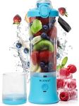 BLENDi X - Large 24 oz BPA-Free USB Rechargeable Personal Travel Blender w/Stainless Steel - Ideal for Protein Shakes, Smoothies, and Mixed Drinks (Blue, 24oz)